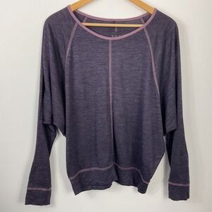 Prana Amanda Women's Burnout Long Sleeve Dolman Pullover Top Size S